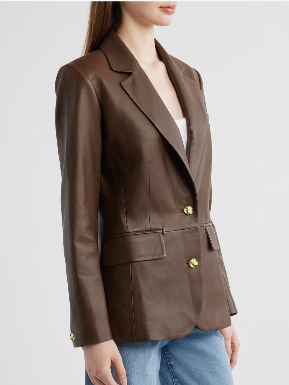 Rag & bone Brown Archer Leather Blazer Jacket NWT - Picture 4 of 10